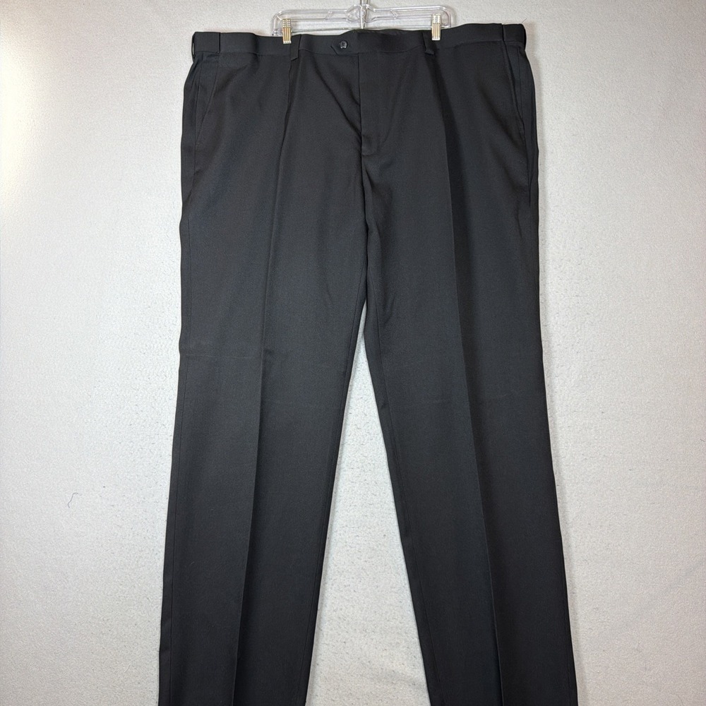 Stacy Adams Black Pleated Dress Pants Cut 1829 Unhemmed Men's Size 52X52 NWT